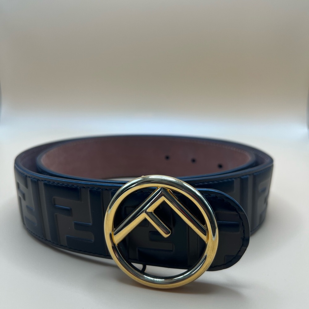 Fendi Gold Buckle Black Belt